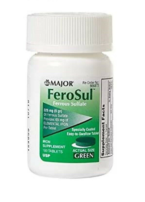 Ferrous Sulfate Tablet Delayed Release Enteric Coated 100 Count